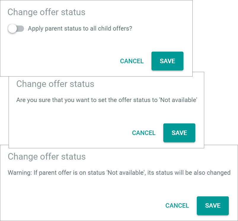 Change offer status