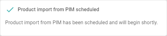 Import scheduled