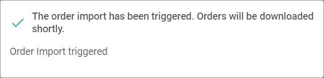 Order import triggered