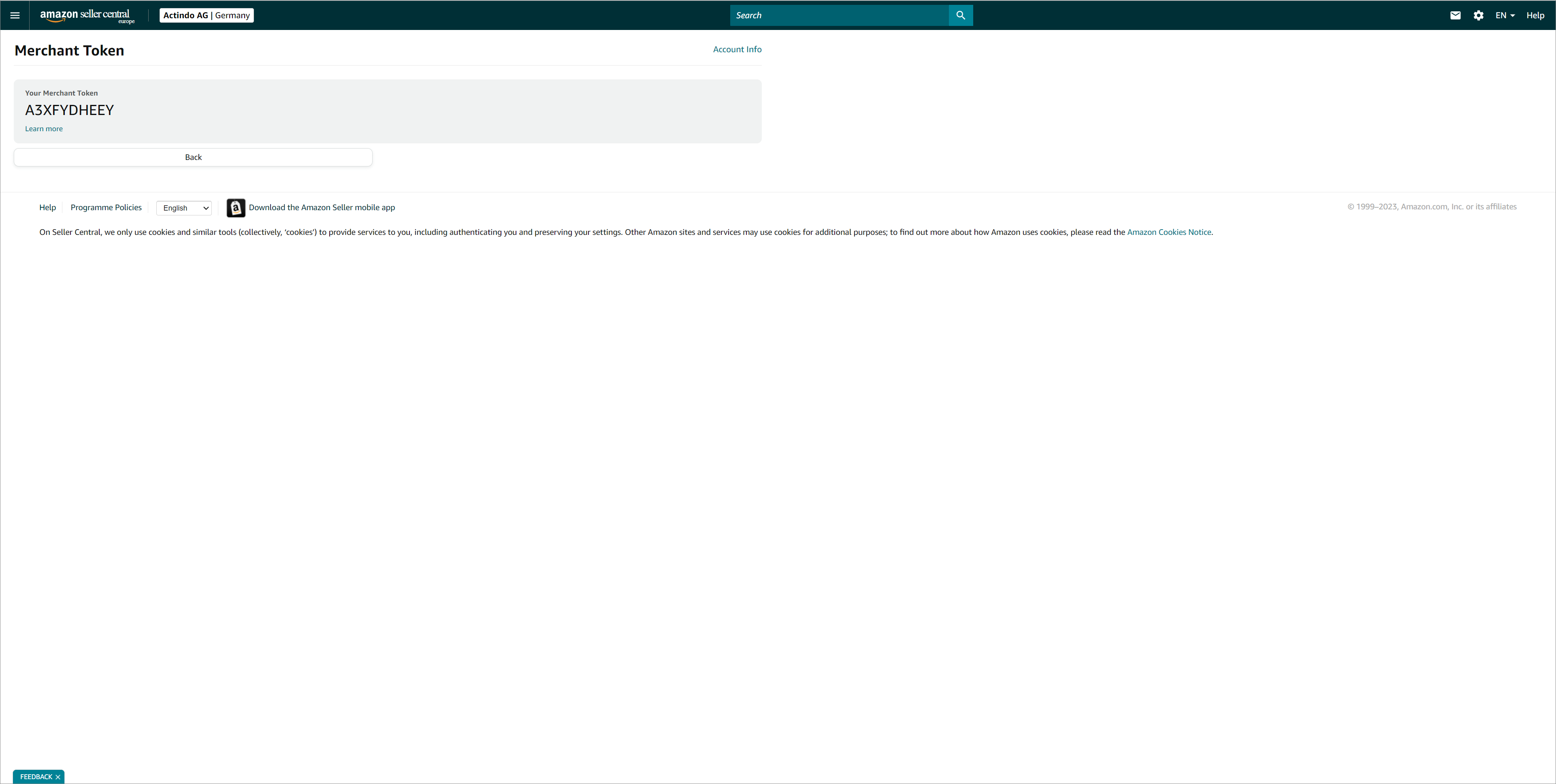 Merchant token