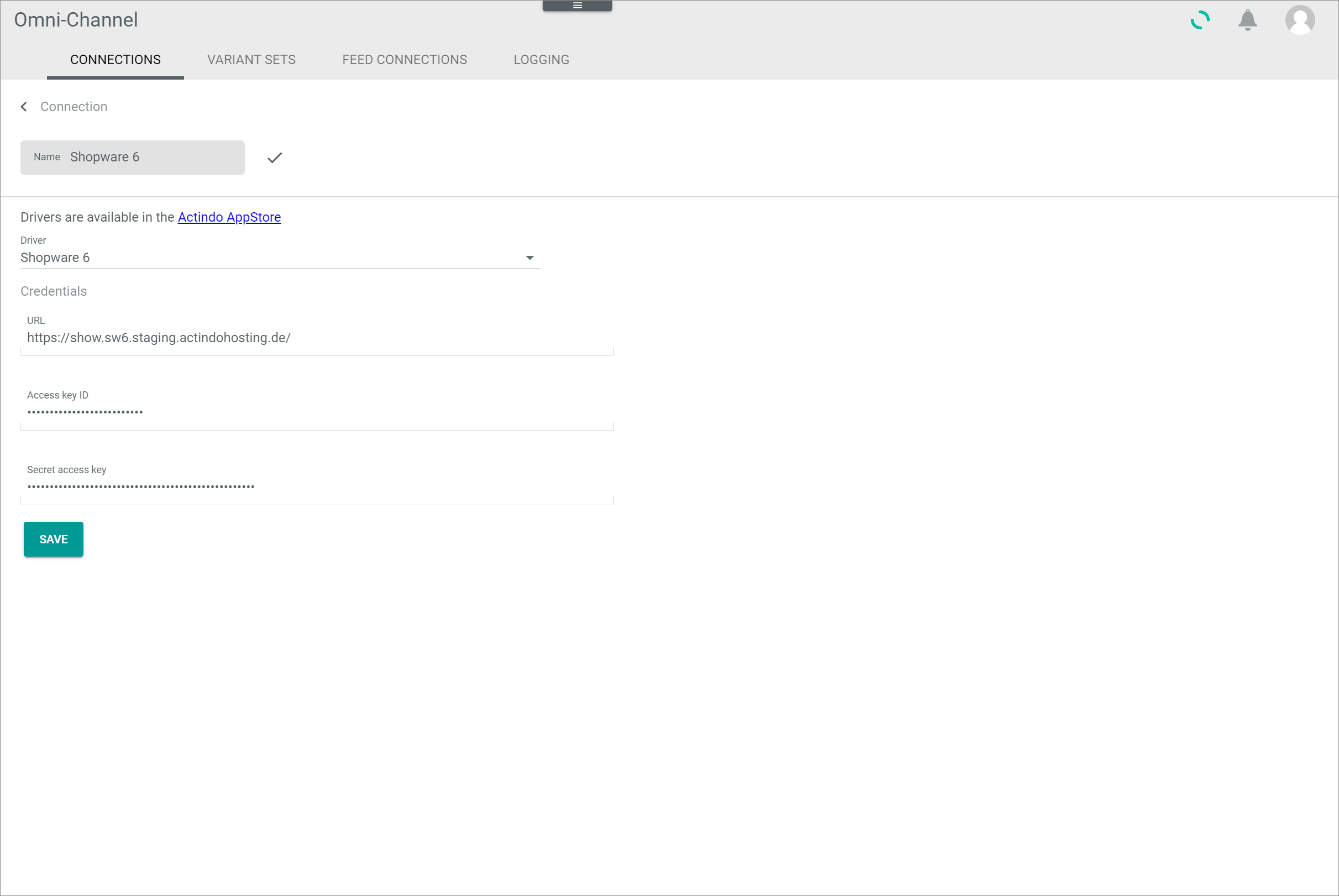 Create connection credentials complete