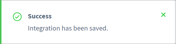 Integration saved