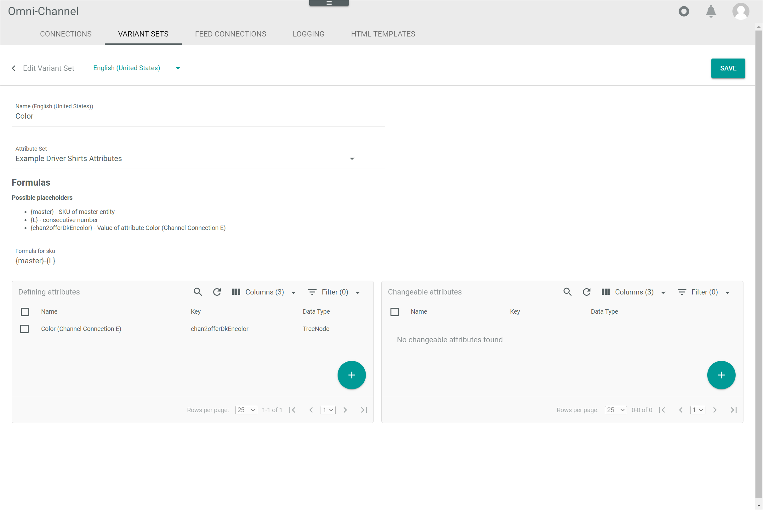 Defining attributes added