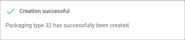 Packaging type created