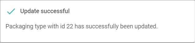 Packaging type updated