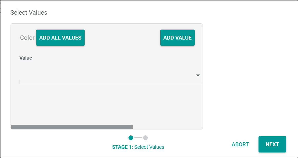 Select values wizard